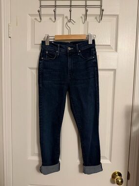 MOTHER Dark Blue Boyfriend Jeans